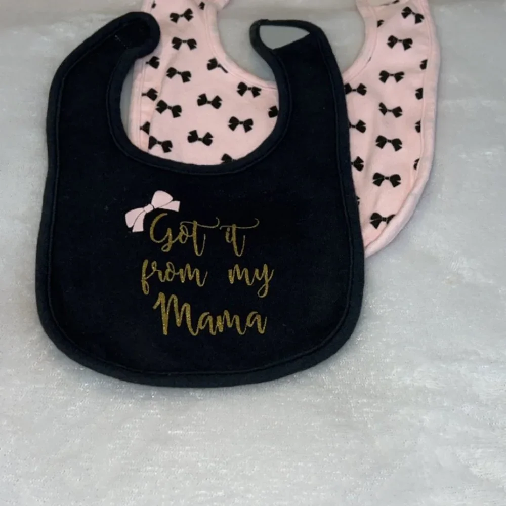 Little Treasures 2 Pack of Bibs One Size Fits All - NWOT